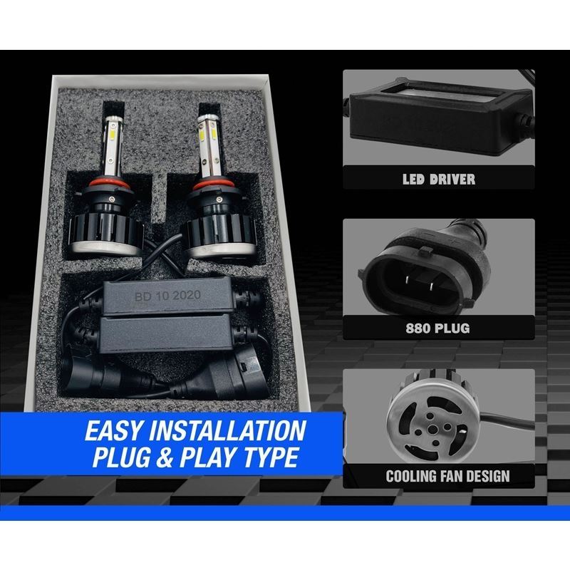 881 REVO R6 – 5 Sided 9600 Lumen – Canbus Error FREE – LED Conversion Kit - Image 3