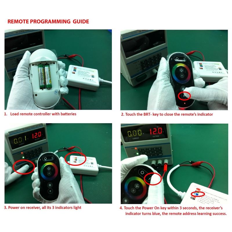 LED Strip RGB Controller RF Wireless Touch Color Wheel - Image 3