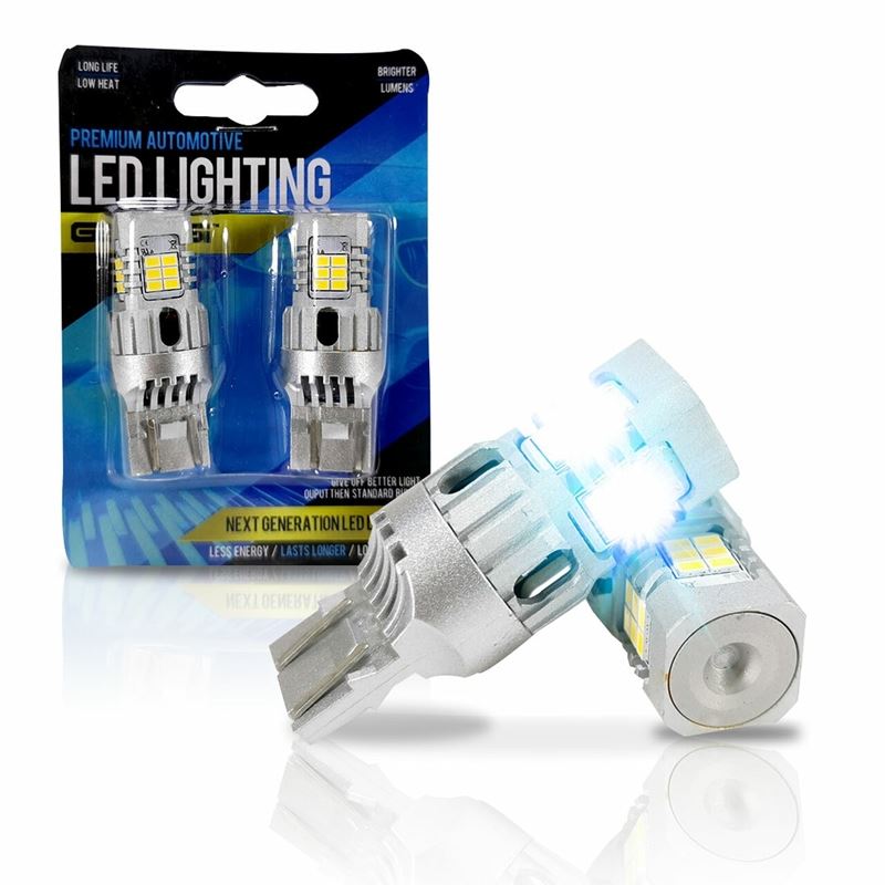 7440 7443 White LED Bulb with Backup Reverse Light Error Free (2 Pack) - Image 2