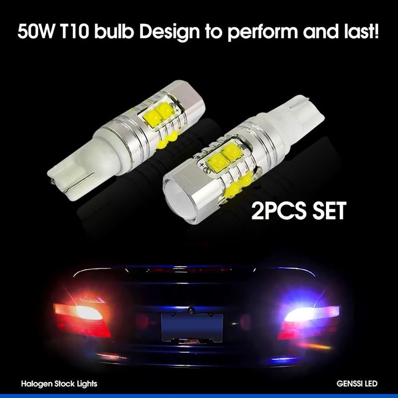 194 168 W5W T10 LED Bulbs 50W Projector (2 Pack) - Image 12