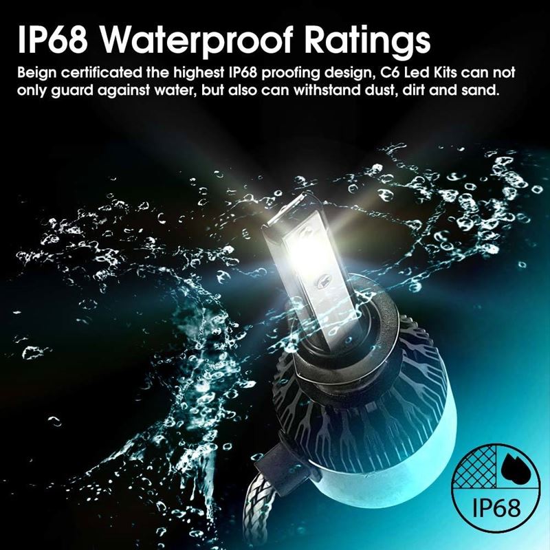 9005 C6 LED KIT – Dual Sided 7600 Lumen LED Conversion Kit - Image 3