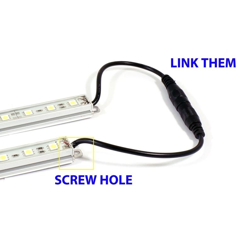 LED Tube Strip 50cm Aluminum Waterproof (2 Pack) - Image 2