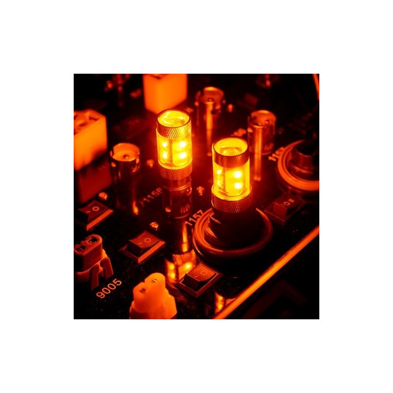 3157 3057 4157 3156 LED Tail Light Switch-Back Amber White Bulbs (2 Pack) - Image 3