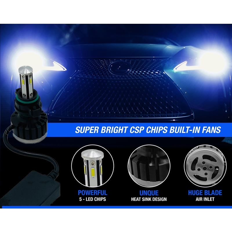 5202 REVO R6 – 5 Sided 9600 Lumen – Canbus Error FREE – LED Conversion Kit - Image 2