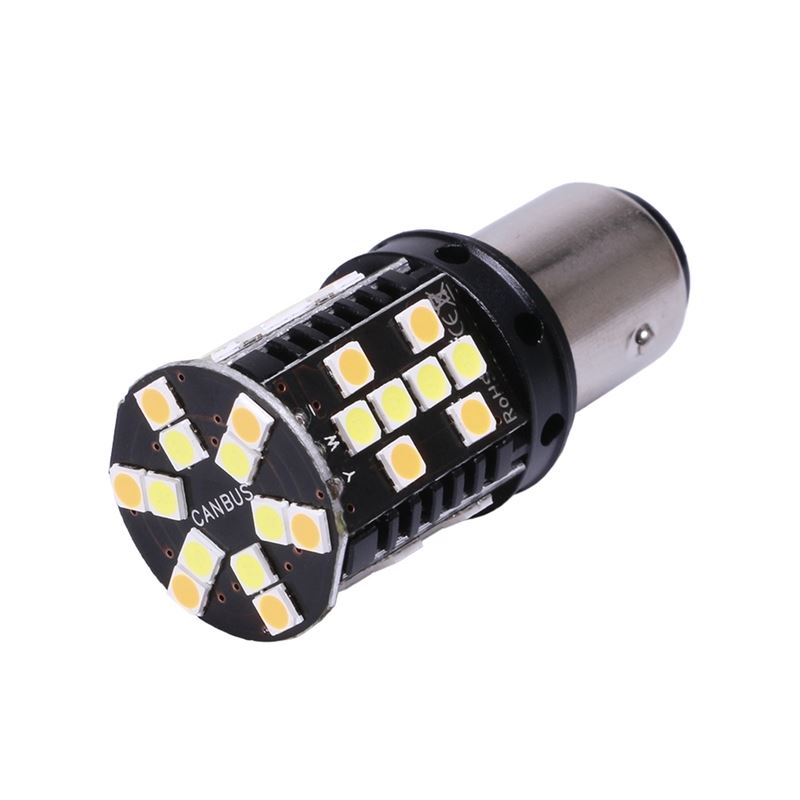 1157 No Hyper Flash Super Canbus LED Bulbs Amber White (2 Pack) - Image 6