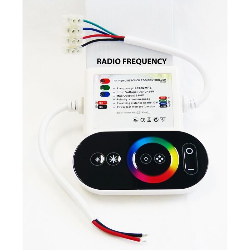 LED Strip RGB Controller RF Wireless Touch Color Wheel Black - Image 6