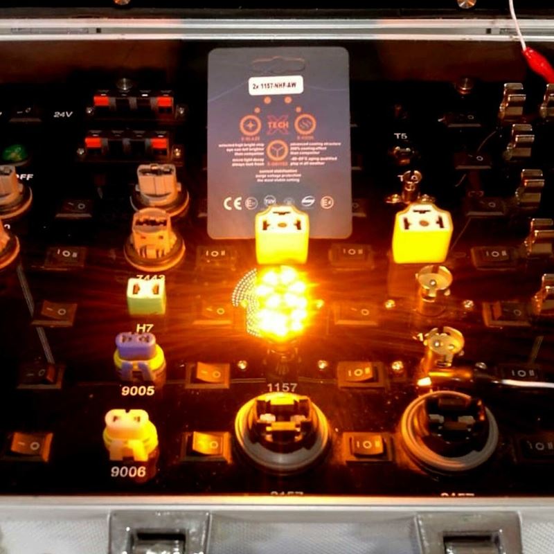 1157 No Hyper Flash Super Canbus LED Bulbs Amber White (2 Pack) - Image 2