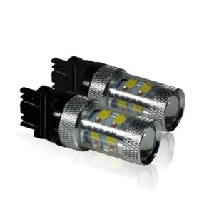 3157 3057 4157 3156 LED Tail Light Switch-Back Amber White Bulbs (2 Pack)