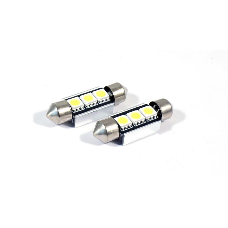 36mm 3423 3425 6411 6418 6423 6461 DE3425 CANBUS Festoon LED Bulbs (2 Pack) - Image 2