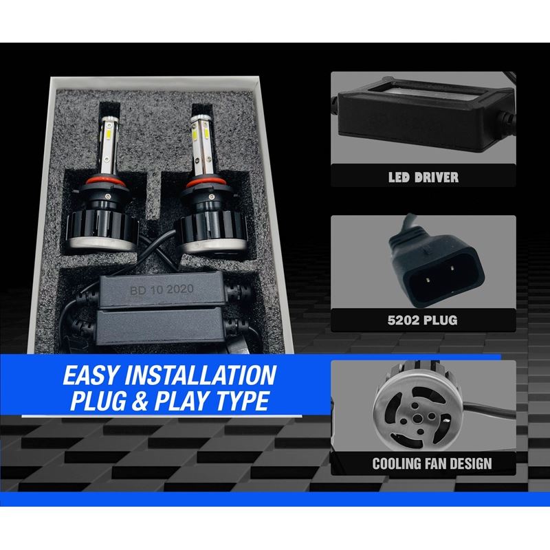 5202 REVO R6 – 5 Sided 9600 Lumen – Canbus Error FREE – LED Conversion Kit - Image 3