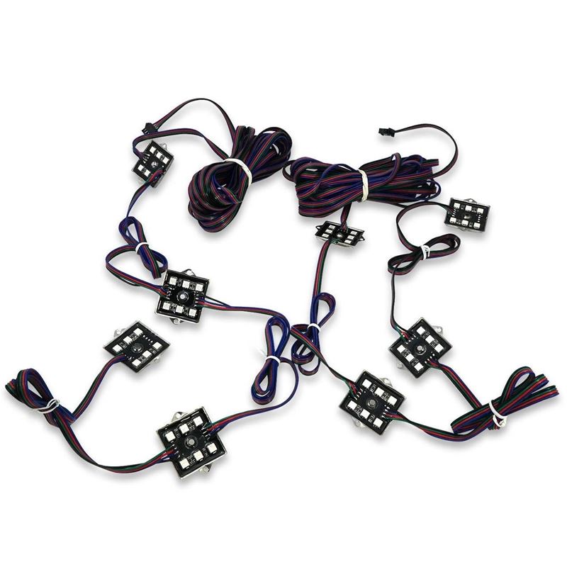 8 Module 48 LED RGB Color Wireless Exterior Truck Bed Rock Lights - Image 7