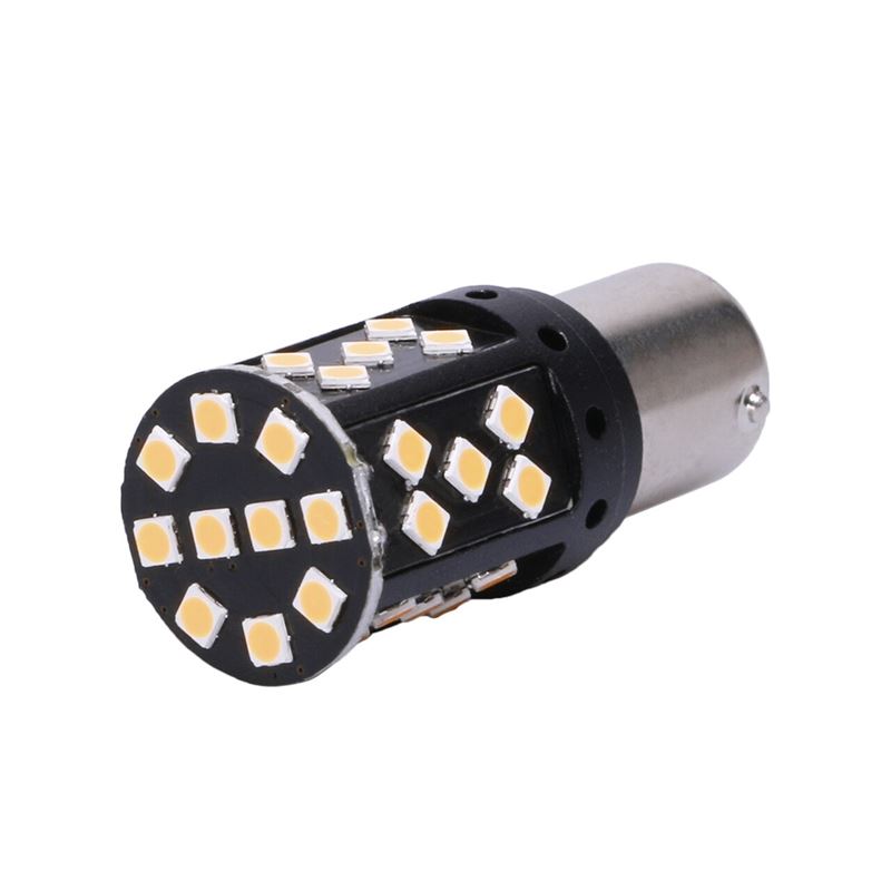 1156 7506 No Hyper Flash Super Canbus LED Bulbs Amber (2 Pack) - Image 2