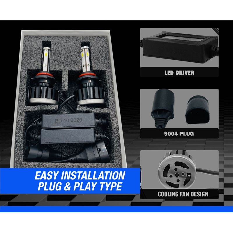 9004 REVO R6 – 5 Sided 9600 Lumen – Canbus Error FREE – LED Conversion Kit - Image 3